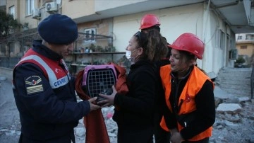 Osmaniye'de depremin 8'inci gününde hasar gören apartmanda çevrili küsurat pisik kurtarıldı