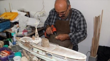 Sinop'ta maket gemiler emeklilerin elinde şekilleniyor
