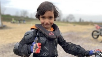 Türkiye şampiyonu 6 yaşındaki motosikletçi Poyraz'ın gayesi büyük